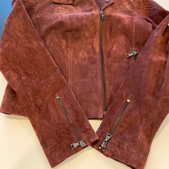Express Genuine leather moto suede jacket M - Picture 4 of 15